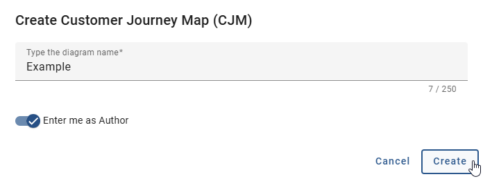 The screenshot shows the dialog for creating a new diagram in which you can use the "AI-generated BPMN draft".