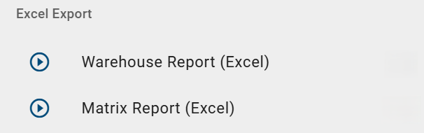 The export possibilities to generate an Excel file with information of the diagram are shown here.