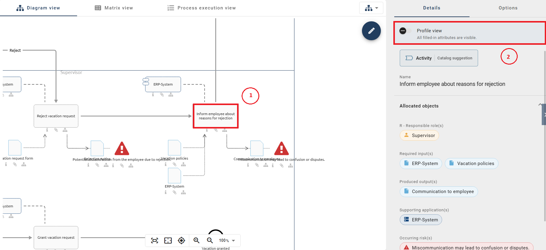 The screenshot shows the attributes view.